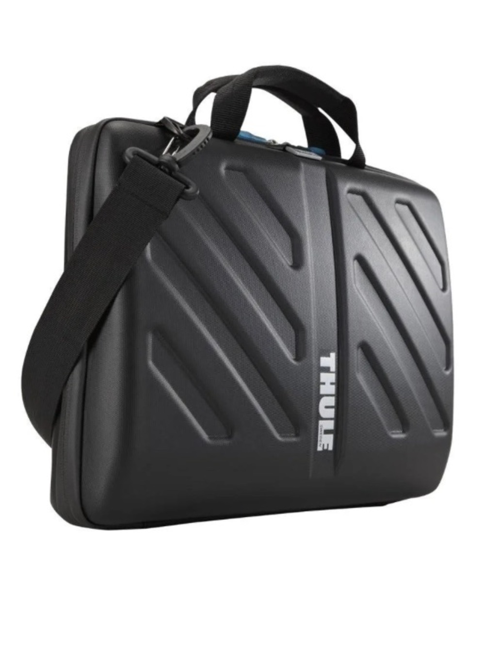 Thule Gauntlet Black Hardshell Commuter Briefcase with Shoulder Strap.